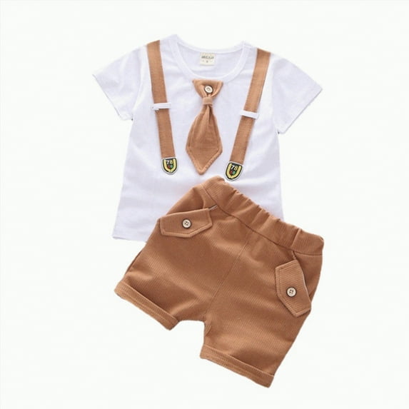 Baby Clothes Boy Kids Boys Sports Shorts Sets Children's Spring Summer Cotton Cute Printed Short Sleeve Casual 1t 2t 3t 4t 5t 6t T-Shirt and Set Tops Outfits 2-Piece