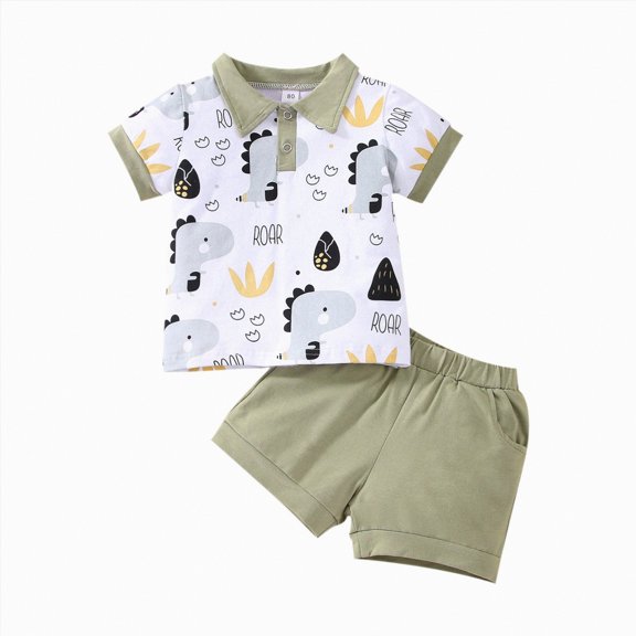 Baby Clothes Boy Outfit Sets Kids Spring Summer Cotton Cartoon Print Short Sleeved Basketball 6M 12M 18M 24M 3T 4T Outfits&Set Vest Tank Tops Shorts 2-Piece