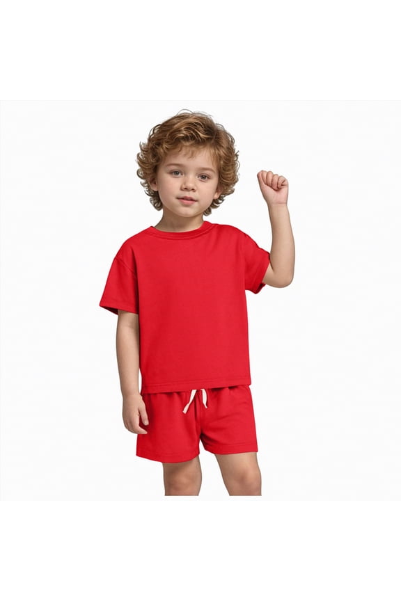 Baby Clothes Boy Toddler Boys Girls Fashion Outfits Set Kids Spring Summer Cotton Loose Print Sleeveless Beach 0 3 6 12 18 24 Months Shirt Shorts New Born for Twins 2 Piece