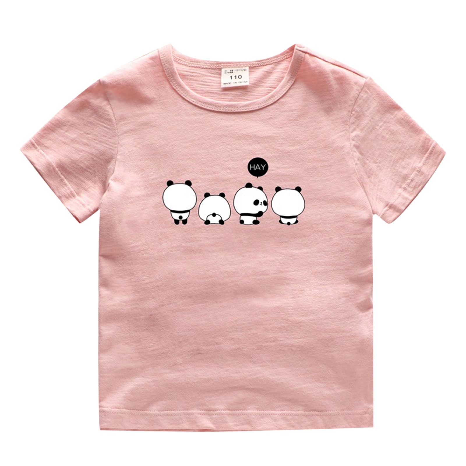 Baby Clothes Boy Toddler Boys Girls Summer Short Sleeve Panda Cartoon