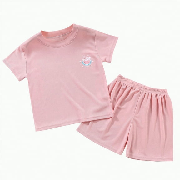 Baby Clothes Boy Toddler Kids Shorts Clothing Set Summer Elastic Print Short Sleeve Basketball 0 6 12 18 24 Months 2T 3T Shirts T-shirt with Waist Outfit Two Pieces