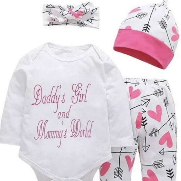 Baby Clothes Daddys Girl Mommys World Baby Clothing New Born Clothes Baby Girl