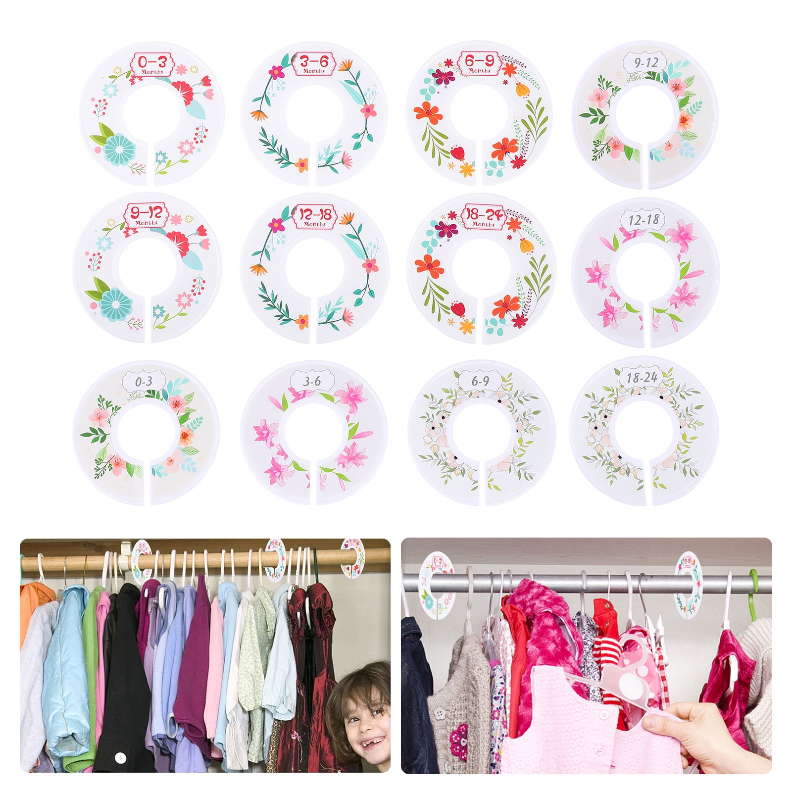 Baby Clothes Divider 12pcs Baby Clothes Separator Closet Dividers Baby Clothing Size Age