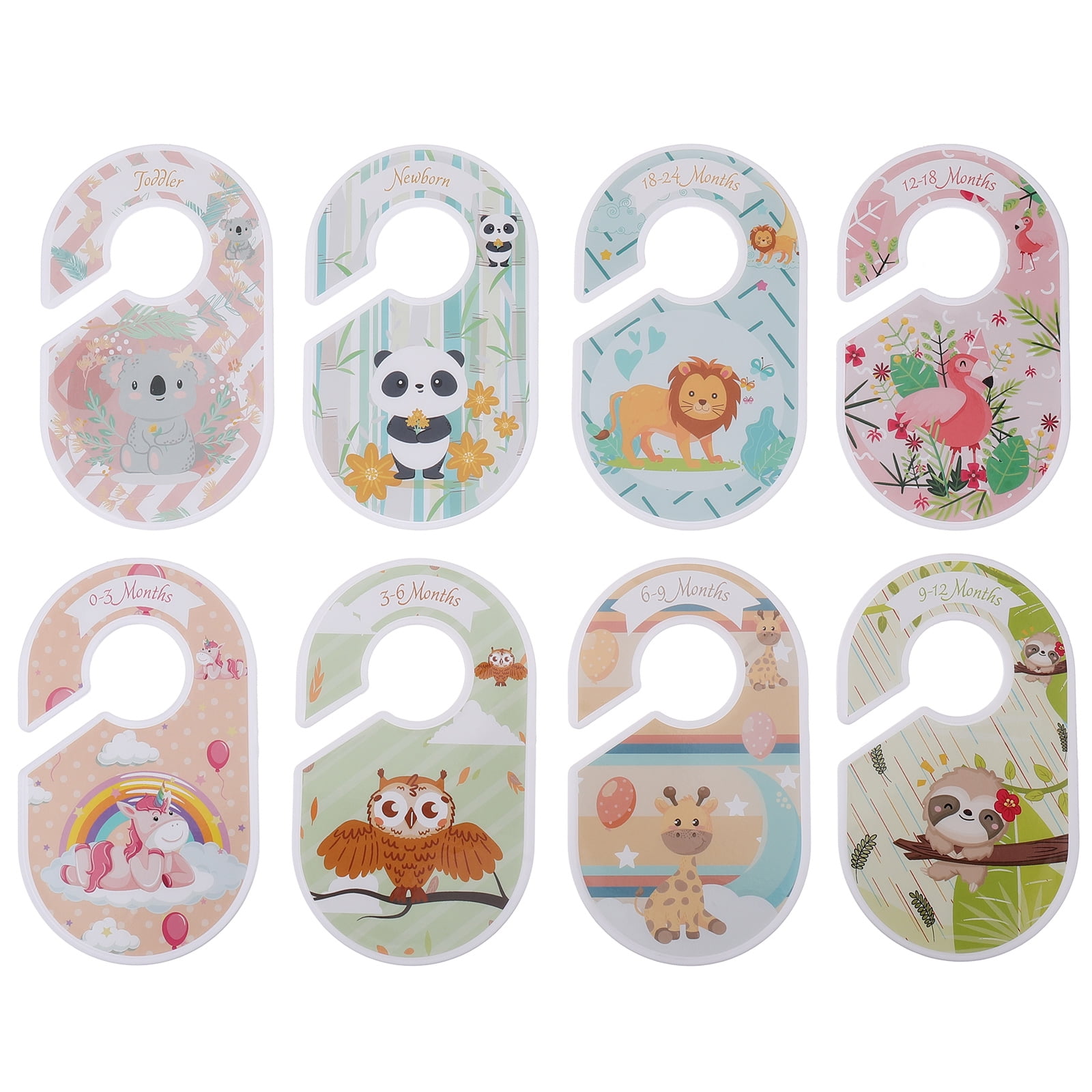 Baby Clothes Divider 8pcs Baby Clothing Size Dividers Cartoon Size Dividers Wardrobe Dividers