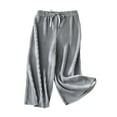 thumbnail image 1 of ChbgutlmrBaby Clothes Girls Wide Leg Pants Loose Lounge Drawstring Waisted Comfy Trousers for Kids 2-15 Years, 1 of 3