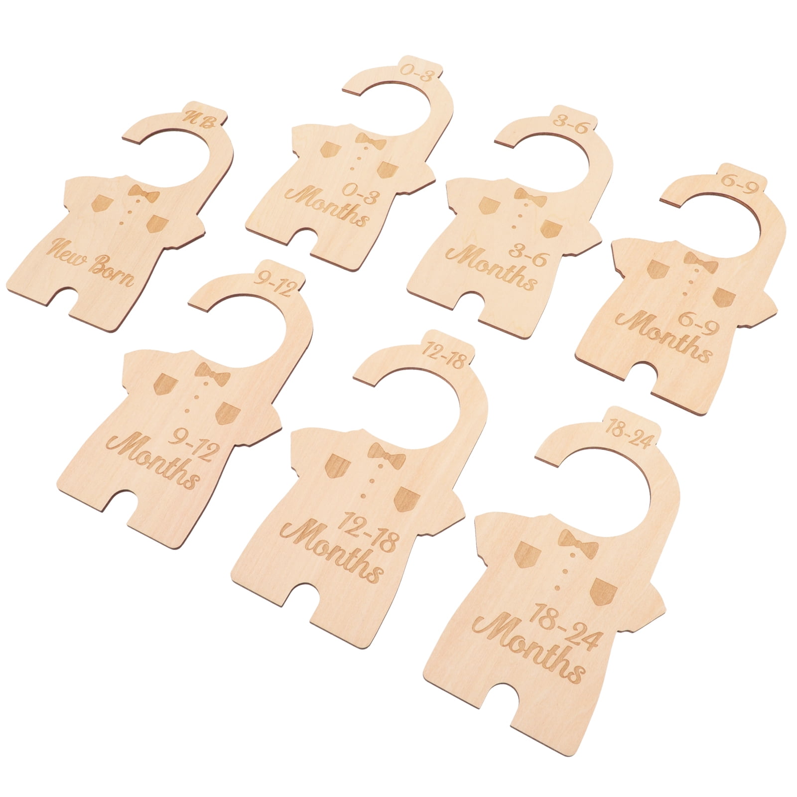 Baby Clothes Rack Toddler Hangers Divider Infant Closet Size Dividers Organizer Wooden Partition