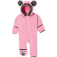 thumbnail image 1 of TMOYZQ Infant Baby Girls Boys Solid Cartoon Ears Hoodie Romper Clothes Fleece Jumpsuit Toddler Plush Bodysuit Footed Snowsuit Onesies Winter Warm Coat Outfits 3M-3T, 1 of 9