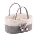 thumbnail image 1 of Baby Clothes Storage Basket, Rope Playful Shaped Organizer, Infant Storage, Durable Portable, born Travel Clothing Solution, 1 of 2