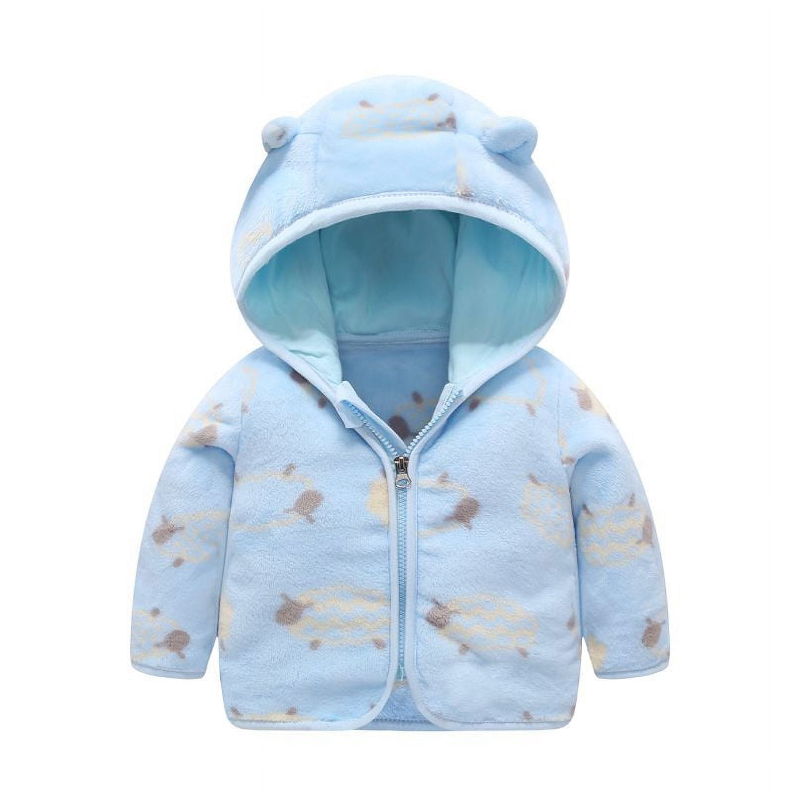 Baby Coat Children's Coral Down Coat Baby Clothes Thickened Warm Boys and Girls Hooded Top