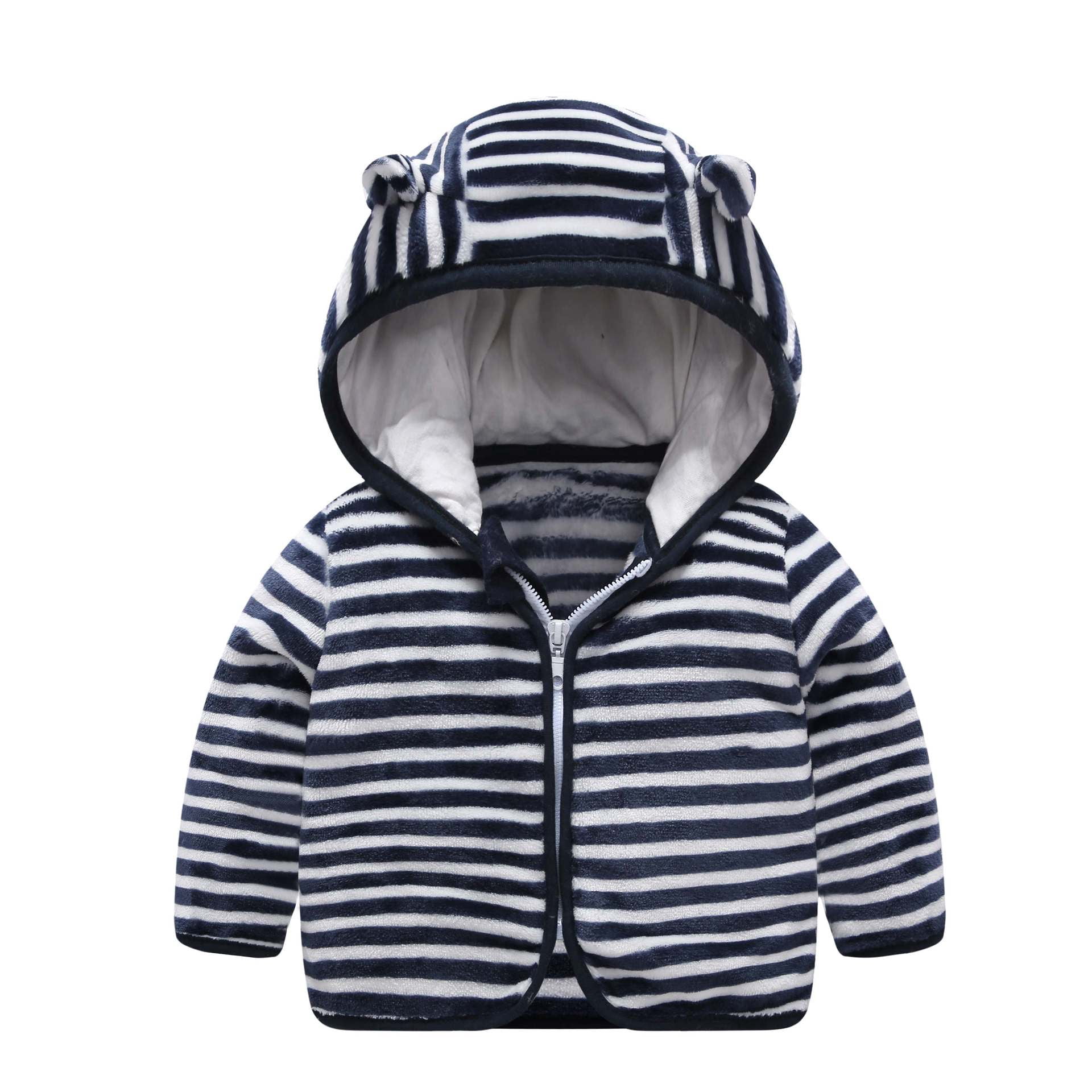 Baby Coat Children's Coral Down Coat Baby Clothes Thickened Warm Boys and Girls Hooded Top