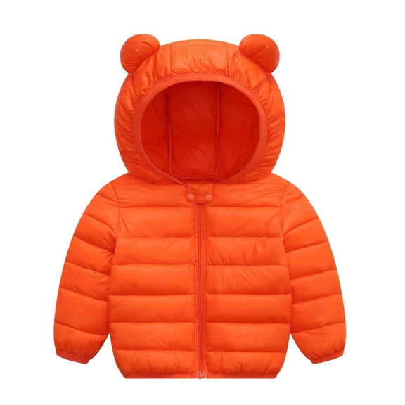 Baby Coat Toddler Boys Girls Winter Jackets Stylish 3D Ear Outerwear Solid Hooded Coats