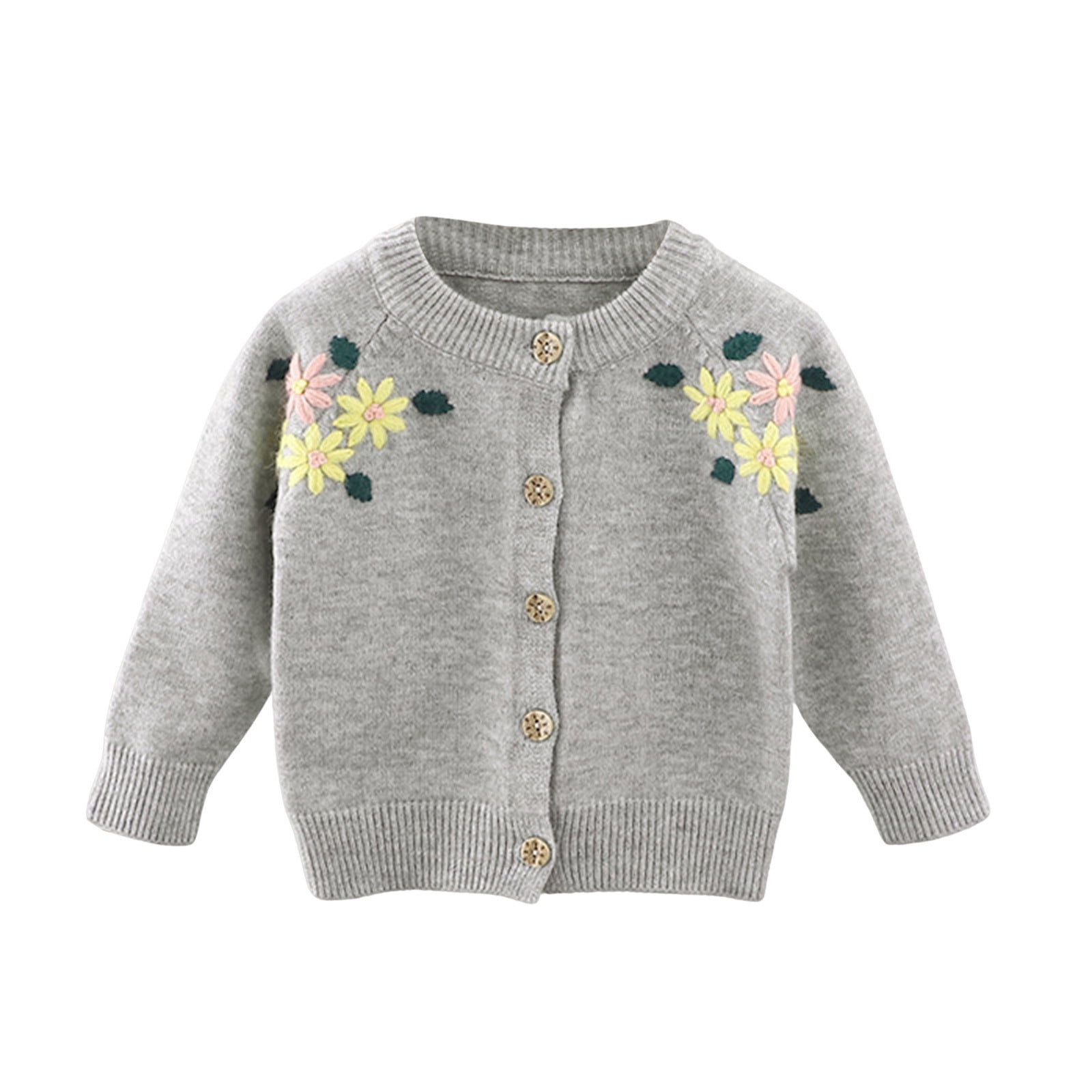 Baby Coat,Toddler Girls Winter Raglan Sleeve Jacquard Knit Sweater Flower Warm Sweater Fall
