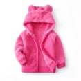 thumbnail image 1 of Baby Coat with Hooded Cute Printed Solid Long Sleeve Girl Outfits for Girls 2-3 Years, 1 of 3