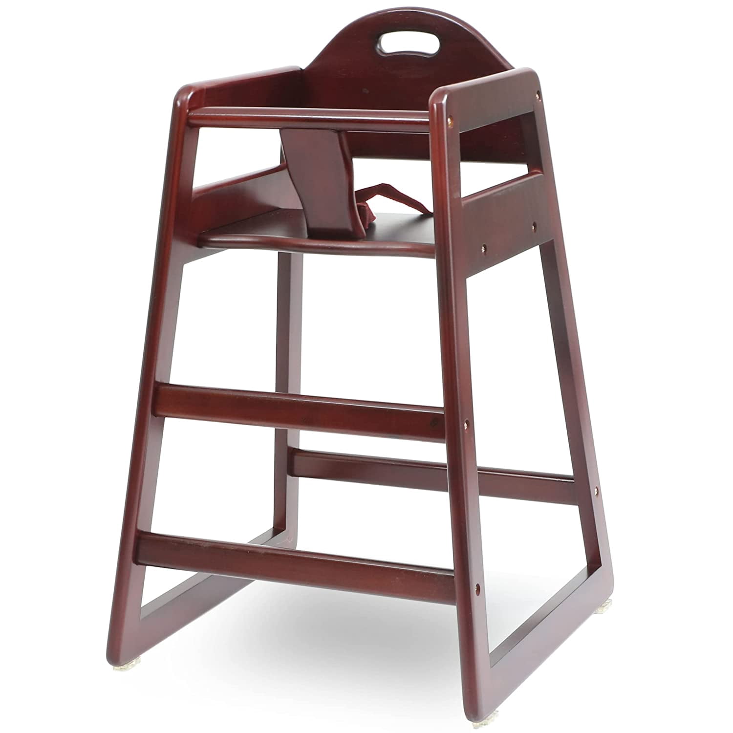 Baby Commercial Grade Stack-Able Solid Wood High Chair for Restaurant & Home Use - Cherry