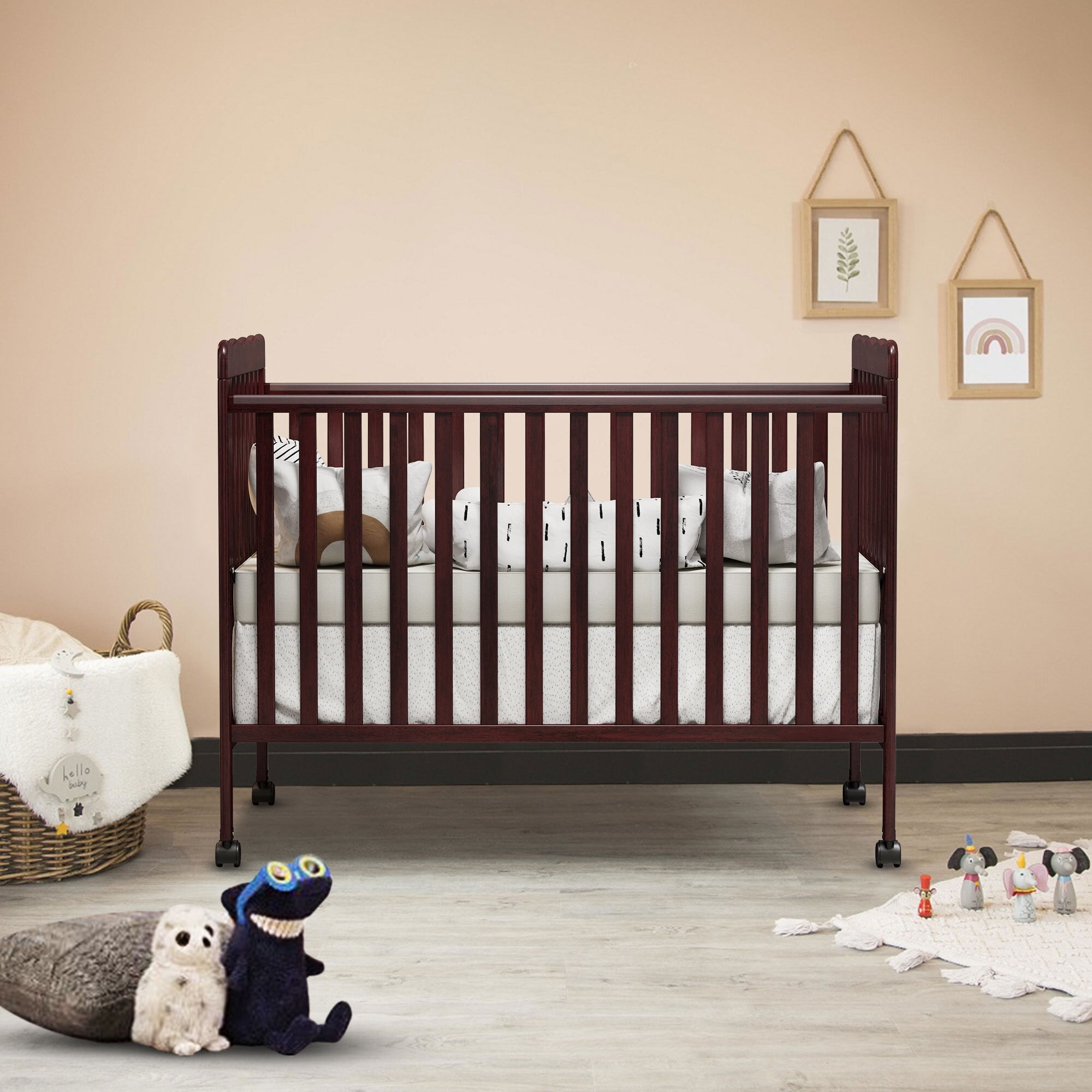 Baby Convertible Crib 3 In 1, Converts from Baby Crib to Toddler Bed