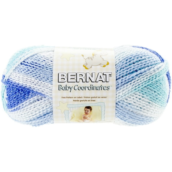 Baby Coordinates Yarn - Ombres-Buddy Blue, Pk 3, Bernat