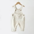 thumbnail image 1 of Baby Corduroy Solid Color Versatile Overalls Navy Sweatpants Girls Sweatpants for Kids Girls, 1 of 7