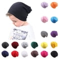 thumbnail image 1 of Baby Cotton Beanies for Toddler Boys, Soft Knit Pull-On Hats for Infants 6-60 Months, Breathable Daily Wear and Outdoor Sun Protection for Little Kids-Black, 1 of 5