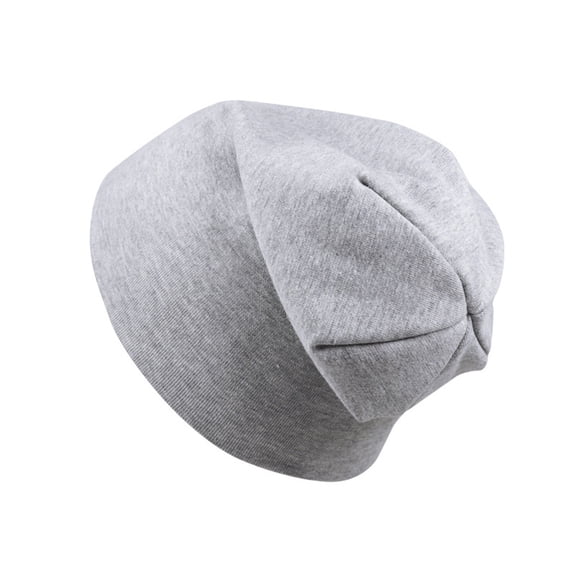 Baby Cotton Beanies for Toddler Boys, Soft Knit Pull-On Hats for Infants 6-60 Months, Breathable Daily Wear and Outdoor Sun Protection for Little Kids-Gray