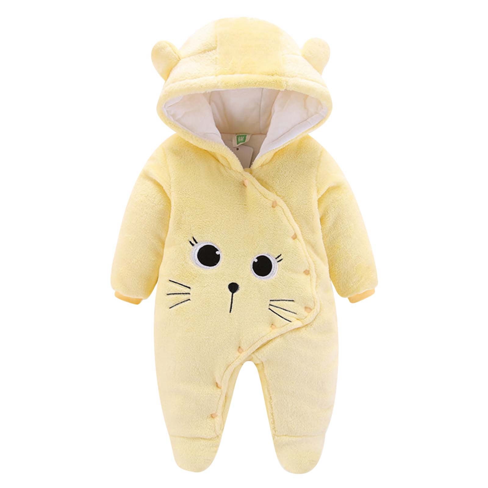 Baby Cotton Bodysuits Baby Snowsuit Winter Coat Warm Hooded Jumpsuit