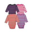 thumbnail image 1 of Baby Cotton Bodysuits Striped 4-Pack, 1 of 2