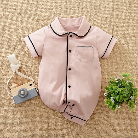 Baby Cotton Bodysuits Baby Girls' Long Sleeve Onesie Bodysuits Kids Pajamas Boys Boy Clothes 12-18 Months Pajamas Boys