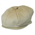 thumbnail image 1 of Baby Cotton Newsboy Cap - 44cm (6-12 M) - Beige, 1 of 1