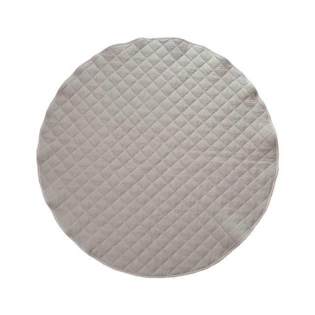 Baby Cotton Play Mat Round Solid Color Cushion Soft Breathable Crawling