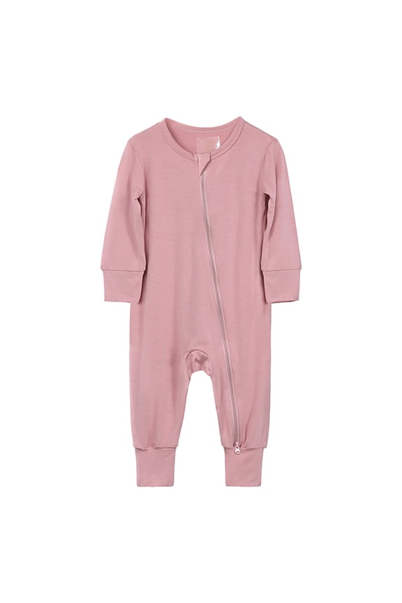 Baby Cotton Rompers Footless Pajamas Zipper Long Sleeve Sleeper Jumpsuit Boy Summer Outfits