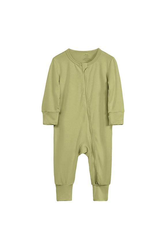 Baby Cotton Rompers Footless Pajamas Zipper Long Sleeve Sleeper Jumpsuit Boy Summer Outfits