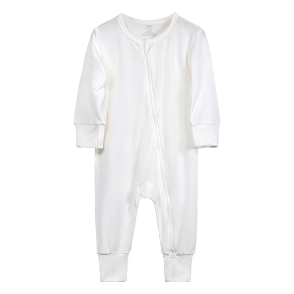 Baby Cotton Rompers Footless Pajamas Zipper Long Sleeve Sleeper Jumpsuit