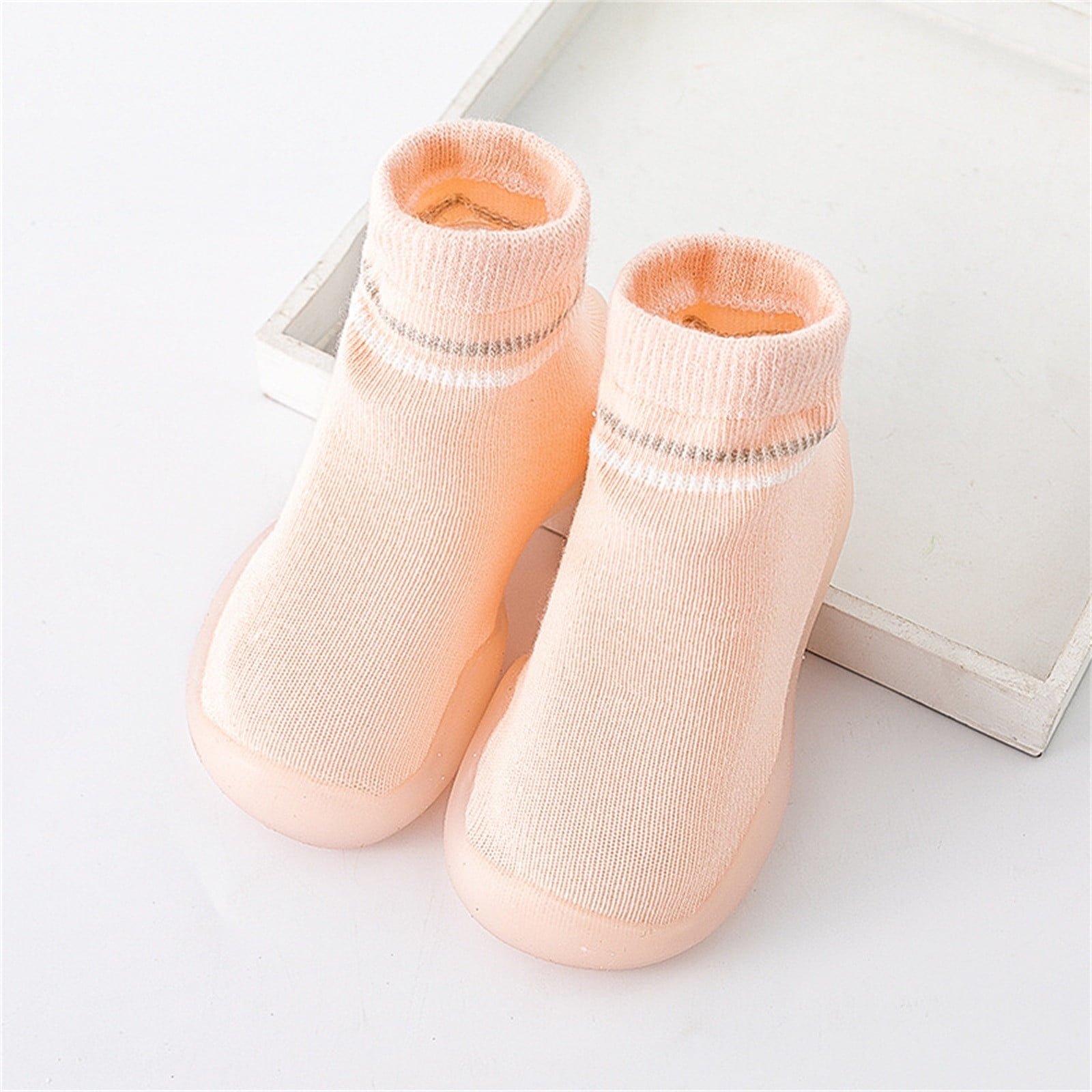 Baby Cotton Sock Shoes Non- Slipper Soft Sole Sneakers Toddler Walking ...