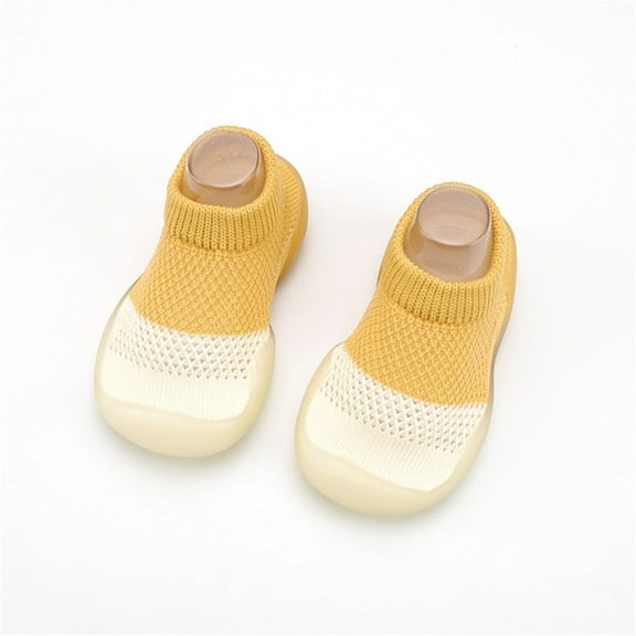 Baby Cotton Sock Shoes Non- Soft Rubber Sole Winter Sneaker Toddler Walking Shoes for Baby 2-4 Years