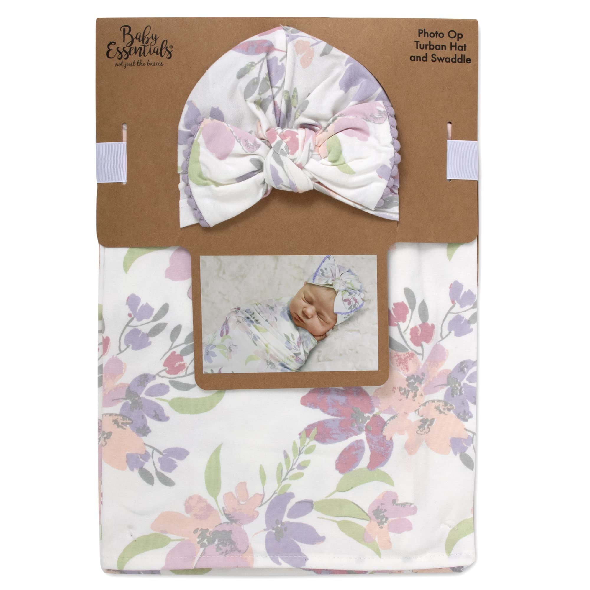 Baby Cotton Swaddle Blanket Wrap with Headband or Hat Set for Baby Girls Boys Newborns and Infants 0 6 Months Colorful Blooms SHO18 Walmart