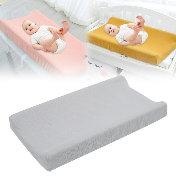 Baby Cotton Yarn Care Table Changing And Washing Outer Cover E|Baby Bed Cover Breathable Simple Style Baby Table Cover Soft Smooth Changing Pads Cover Soft Comfy Pad