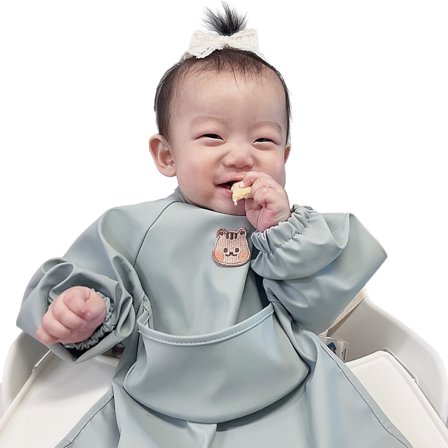 Baby Coverall Bibs Weaning Bib Full Sleeves Baby Bibs Waterproof Feeding Apron Bibs for 1-5 Years Infant Mess Proof Bibs