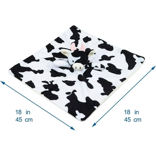 Baby Cow Soft Stuffed Animal Security Blanket, Plush Cow Character