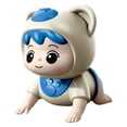 thumbnail image 1 of Baby Crawling Toy, Duck Crawling Baby Toy Crawling Doll Toy Funny Ducking Crawling Toy Baby Head-up Exercises Toy Tummy Time Toy with Music and Mum & Daddy Sound(Blue), 1 of 5