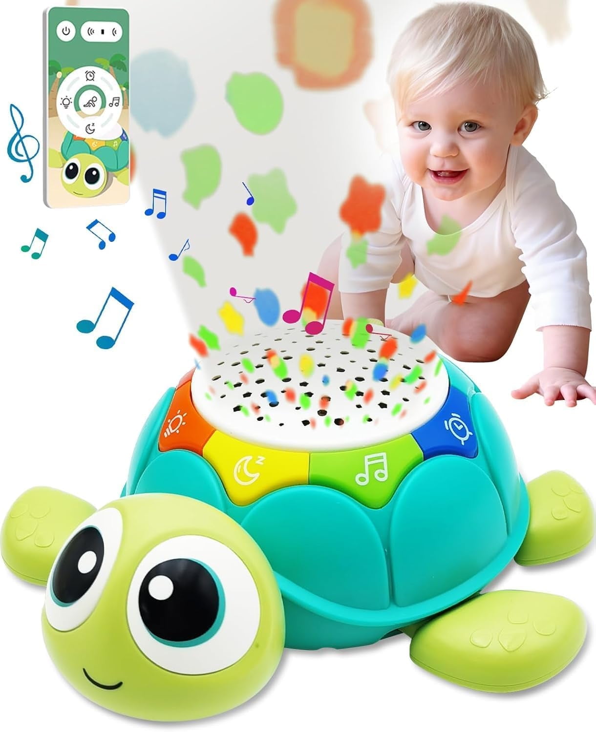 Baby Crawling Toys,  Musical Toys with Light & Sound, Early Educational Toy, Turtle Crawling Toys Walking Toys for Boys Girls