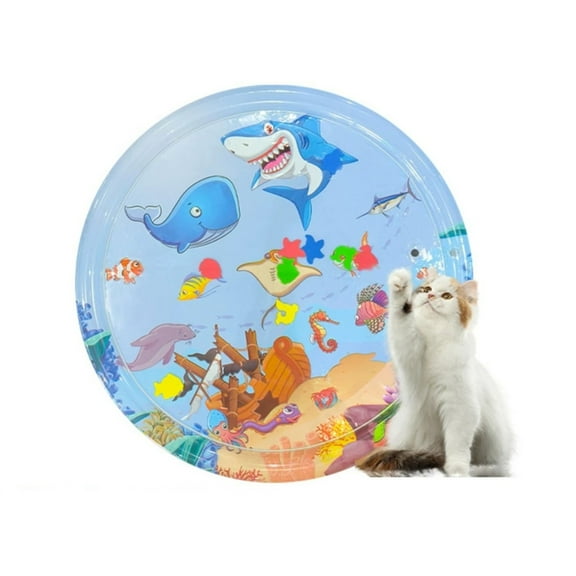 Baby Crawling Training Mat with Music Inflatable Water Fillable Seat Cushion for Children Large Round Thick Play Pad