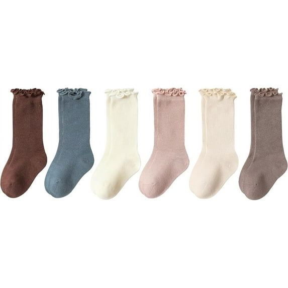 Baby Crew Socks with Grips Unisex Toddler Infant Cotton tube Socks 0-5 Years