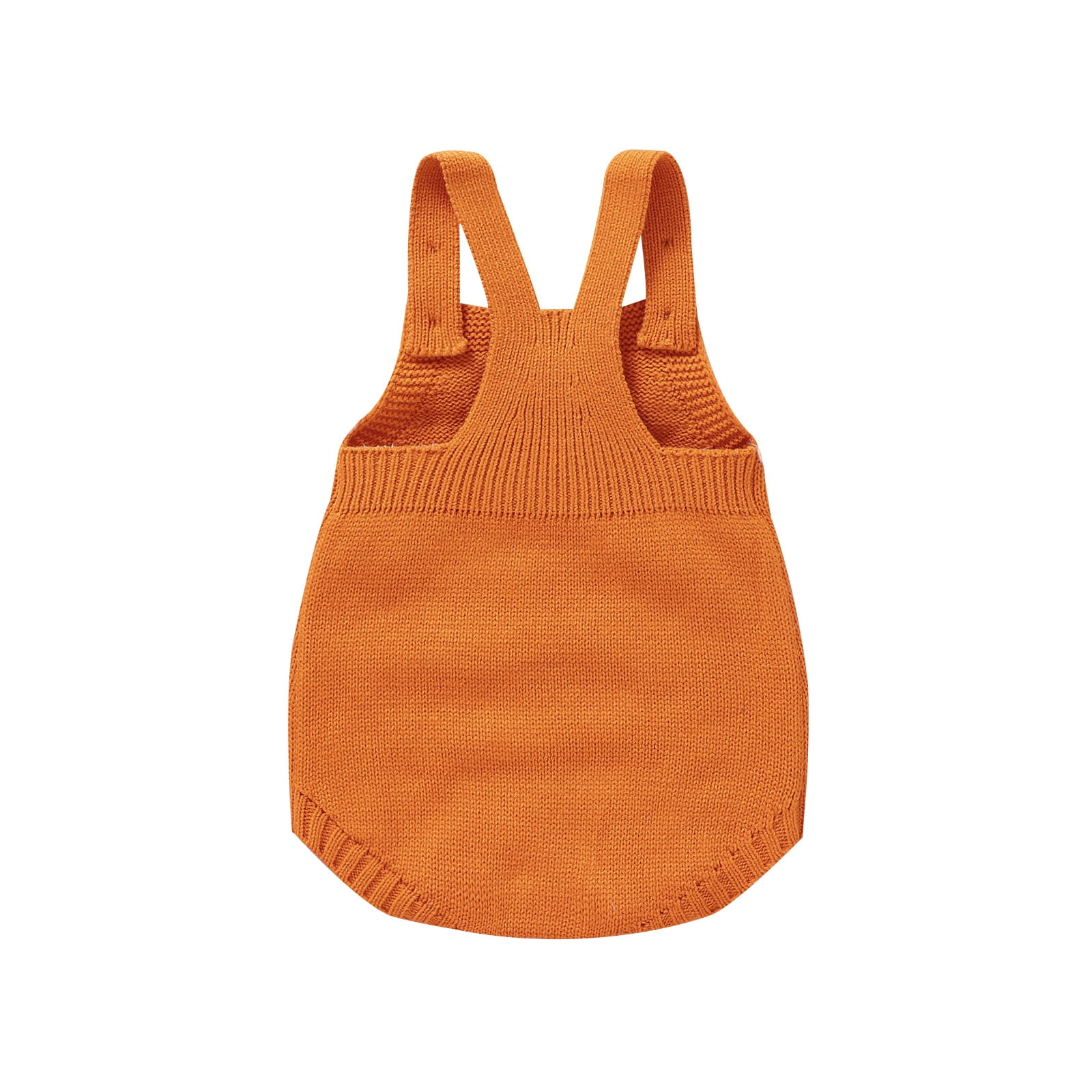 Baby Crewneck Knitted Sweater Romper Bodysuit Solid Sleeveless Jumpsuit