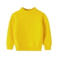 thumbnail image 1 of Baby Crewneck Sweatshirt Toddler Youth Teen Boys Girls Pullover Pulsweetheart Knit Sweater Knitwear Toddler Girl Sweatshirt Yellow 120, 1 of 4