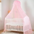 thumbnail image 1 of Pink Breathable Crib Bed Mosquito Net Bed Canopy, 1 of 7