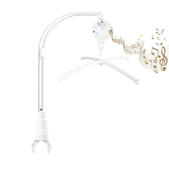 Baby Crib Mobile Arm with Music Box,The Claw Part can be Adjusted Width ...