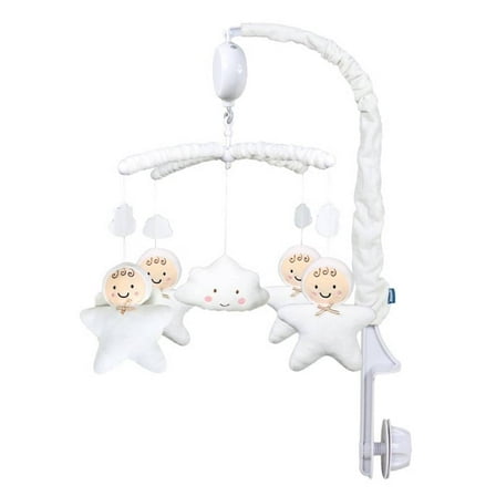 Musical, 360 Rotation Baby Animals Baby Mobile with 12 Lullabies, White