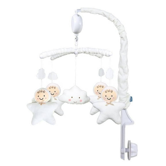 Musical, 360 Rotation Baby Animals Baby Mobile with 12 Lullabies, White