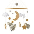 thumbnail image 1 of Baby Crib Mobile, Gaqring Handmade Wooden Felt Mobile for Newborns, Natural Bamboo Fiber Hanging Wind Chime Bed Decor Safe Soft Nursery Gift, Gray, 1 of 5
