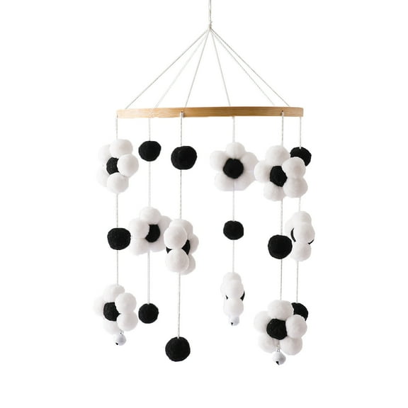 Baby Crib Mobile Modern Baby Mobile Soothing Crib Mobile with Secure Attaching Hair for Promoting Hearing and Visual Development