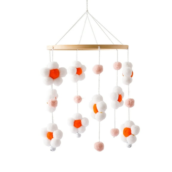 Baby Crib Mobile Modern Baby Mobile Soothing Crib Mobile with Secure Attaching Hair for Promoting Hearing and Visual Development